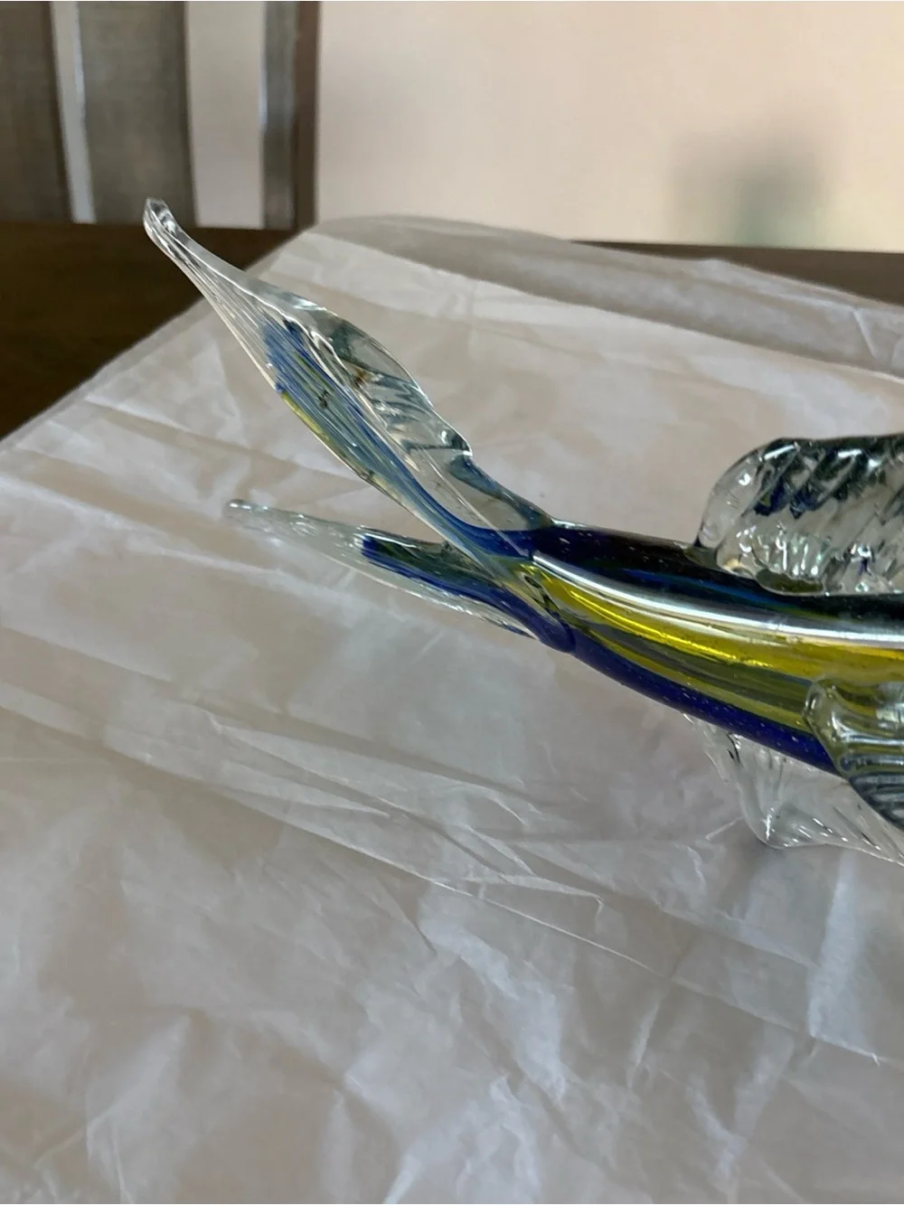 Hand Blown Glass Marlin ? Fish. EUC